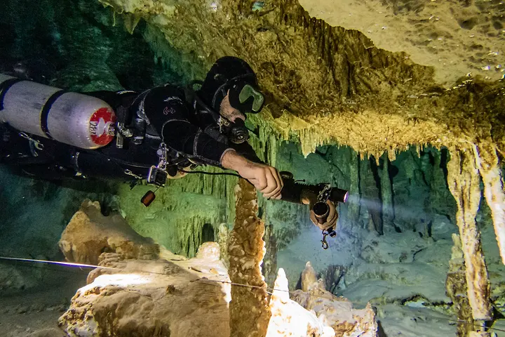 Our cavern guide in Taak-Bi-Ha cenote